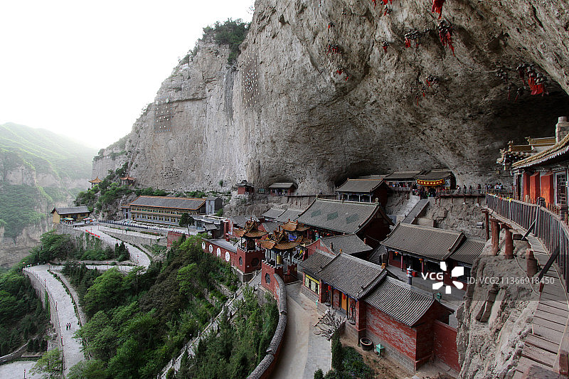 山西省晋中市介休绵山云峰寺风光图片素材