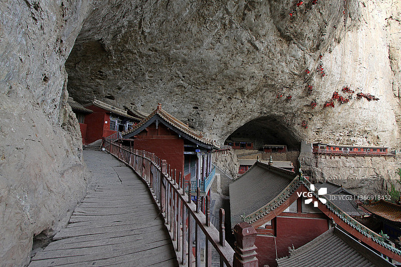山西省晋中市介休绵山云峰寺风光图片素材