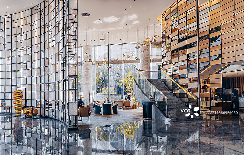 苏州太湖万豪酒店大厅图片素材