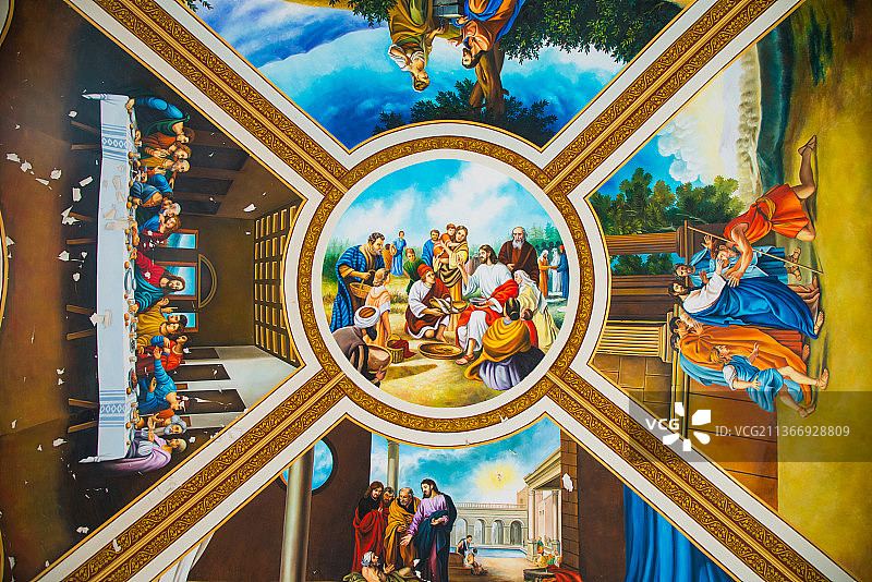 教堂壁画图片素材