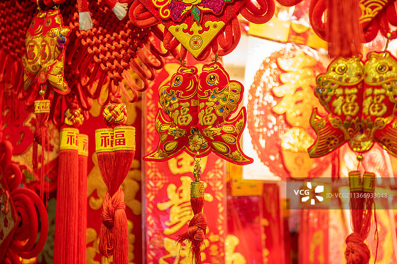 春节 过年年货 福字 装饰物图片素材