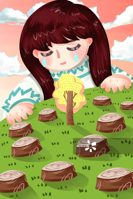 植树节环境保护插画GIF动图图片素材