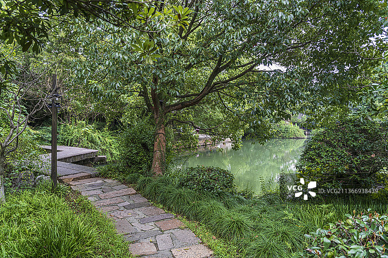浙江嘉兴乌镇西栅灵水居图片素材