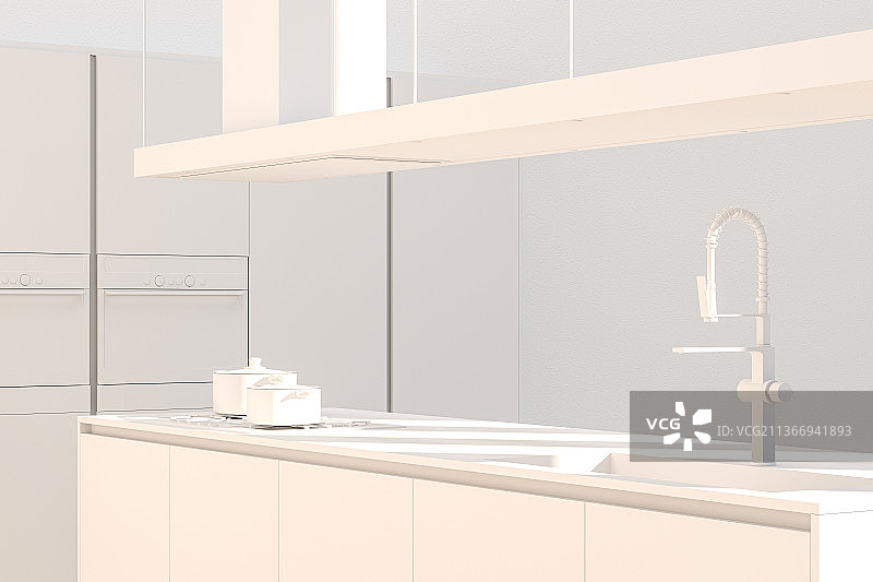 3D现代厨房图片素材