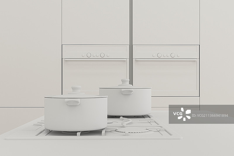 3D现代厨房图片素材