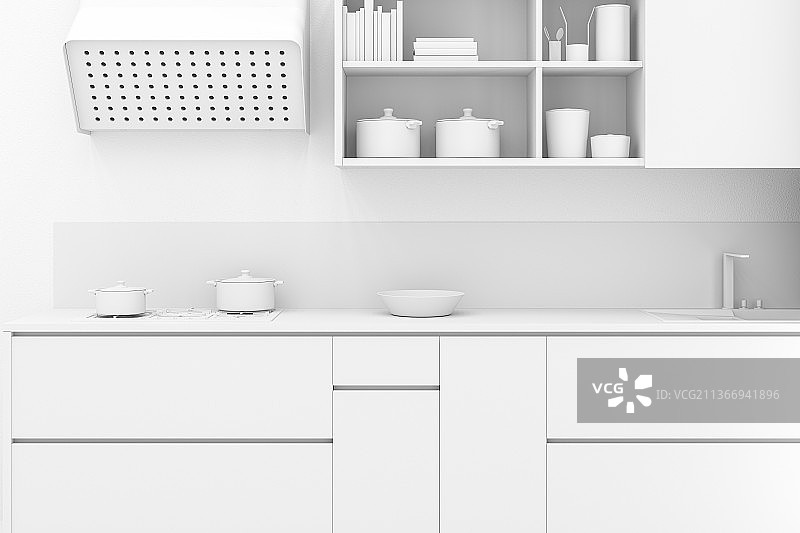 3D现代厨房图片素材