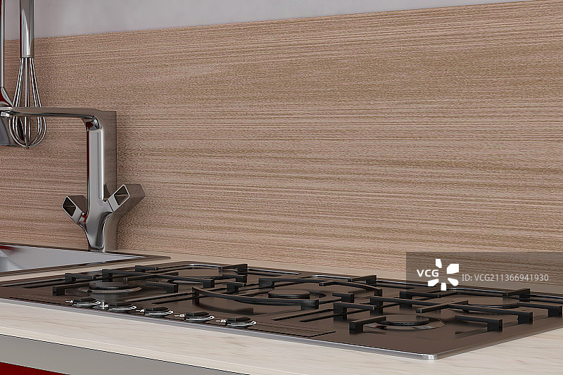 3D现代厨房图片素材