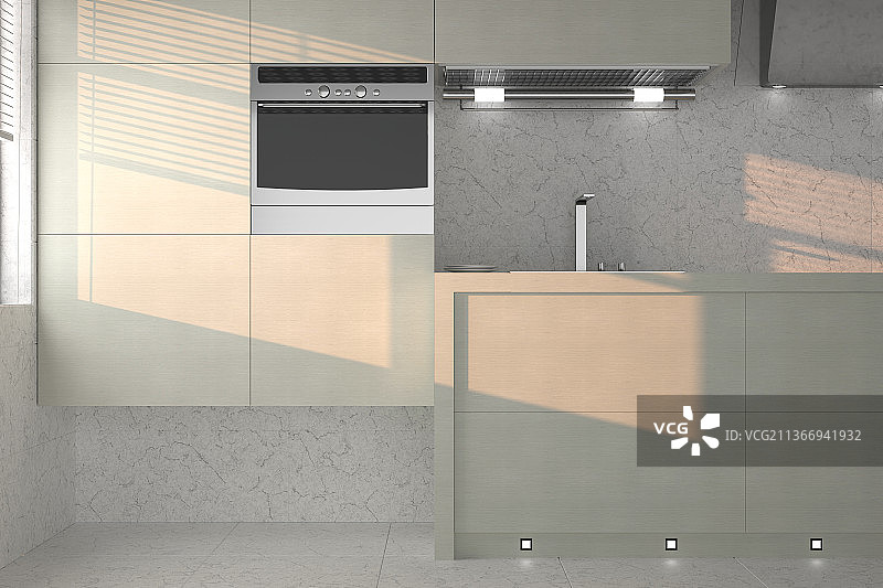 3D现代厨房图片素材