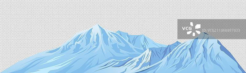 雪山矢量插画图片素材