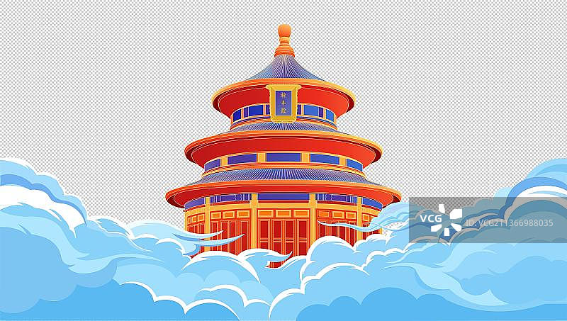 北京建筑矢量插画图片素材