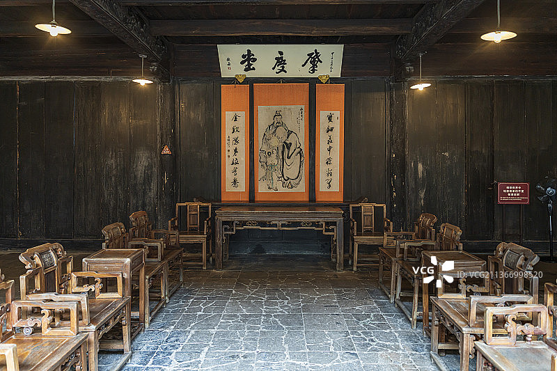 浙江嘉兴乌镇西栅厅上厅图片素材