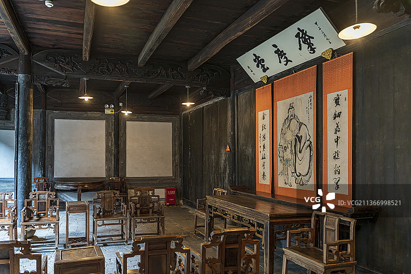 浙江嘉兴乌镇西栅厅上厅图片素材