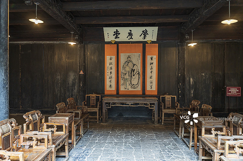 浙江嘉兴乌镇西栅厅上厅图片素材