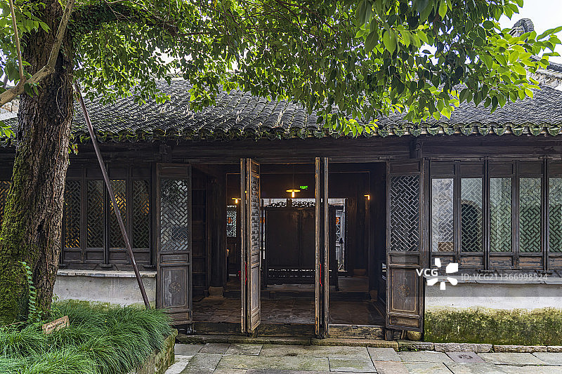 浙江嘉兴乌镇西栅厅上厅图片素材