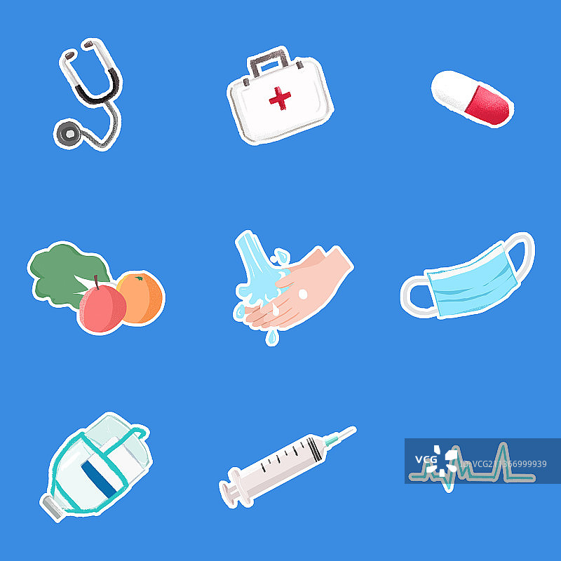 蓝色纯色健康与卫生图片素材