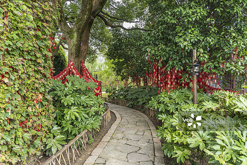 浙江嘉兴乌镇西栅月老庙图片素材