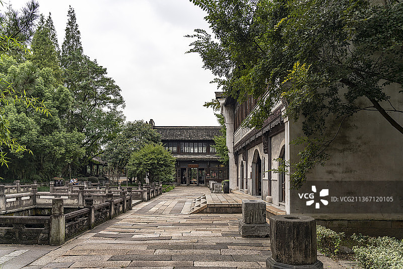 浙江嘉兴乌镇西栅昭明书院图片素材