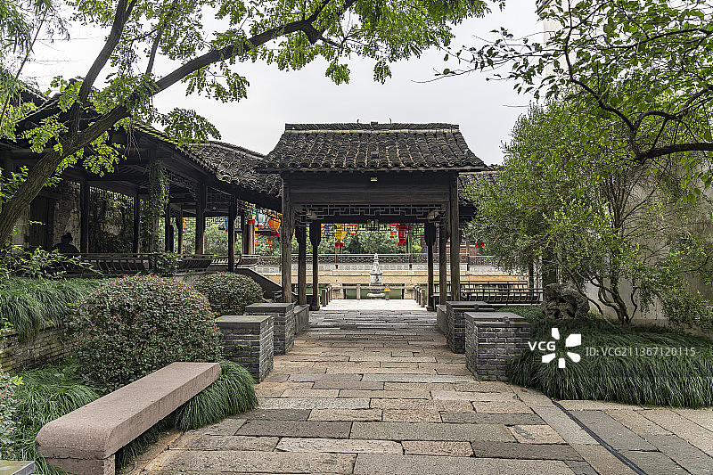 浙江嘉兴乌镇西栅昭明书院图片素材