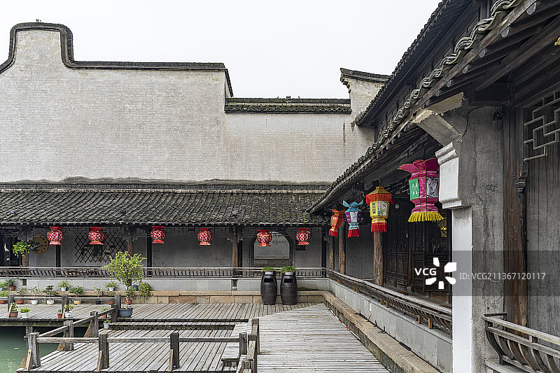 浙江嘉兴乌镇西栅昭明书院图片素材
