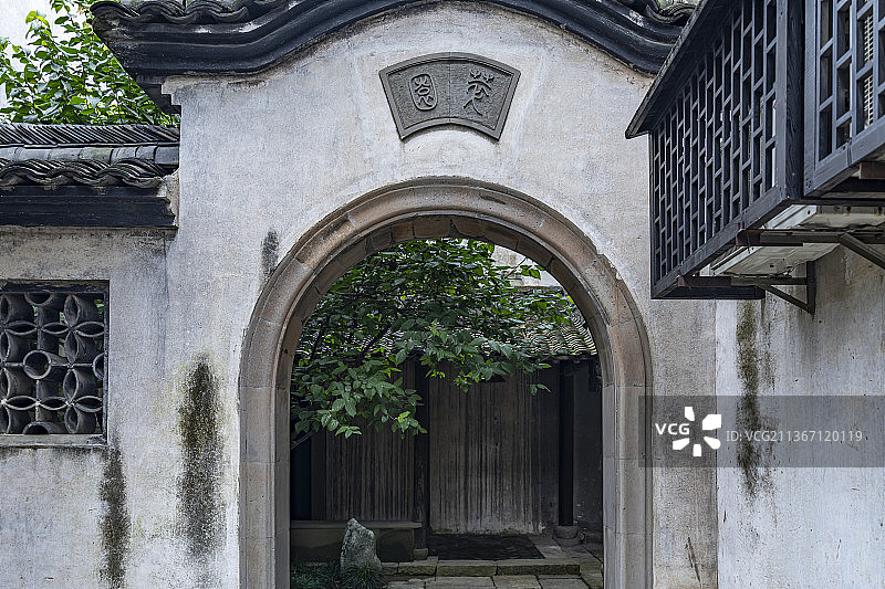 浙江嘉兴乌镇西栅昭明书院图片素材