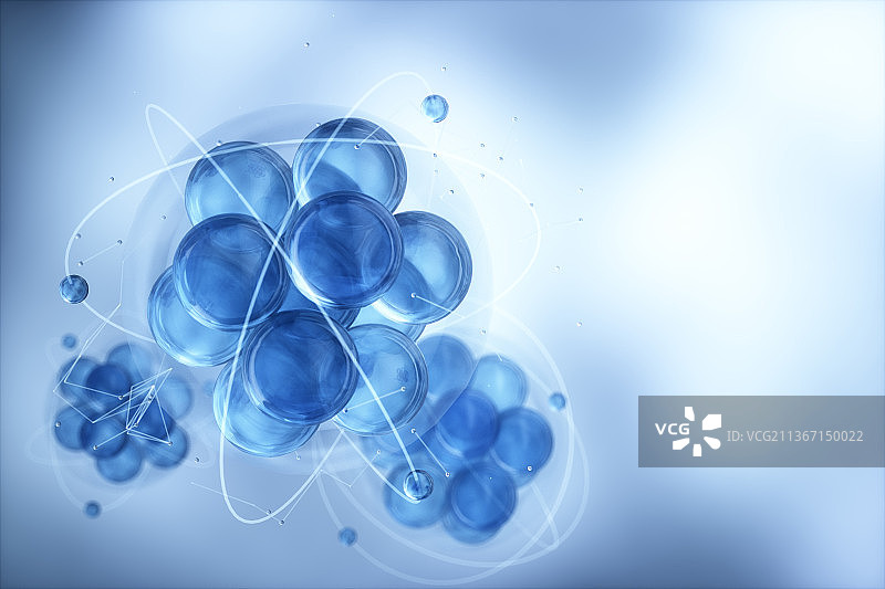 3D渲染的分子结构图片素材