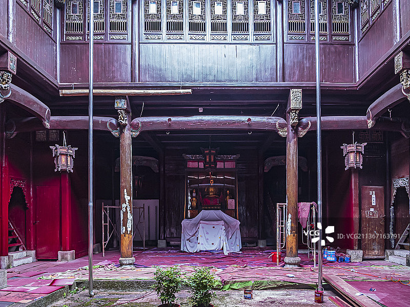 安徽九华山甘露寺建筑图片素材