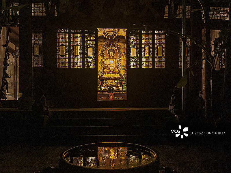 安徽九华山甘露寺建筑图片素材