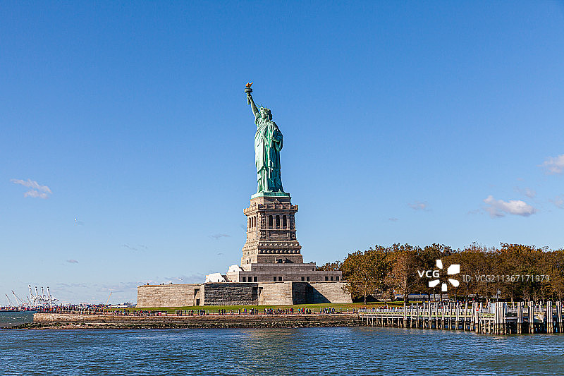 美国纽约自由女神像图片素材