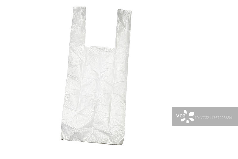 白色塑料袋，带裁剪路径，泰国图片素材