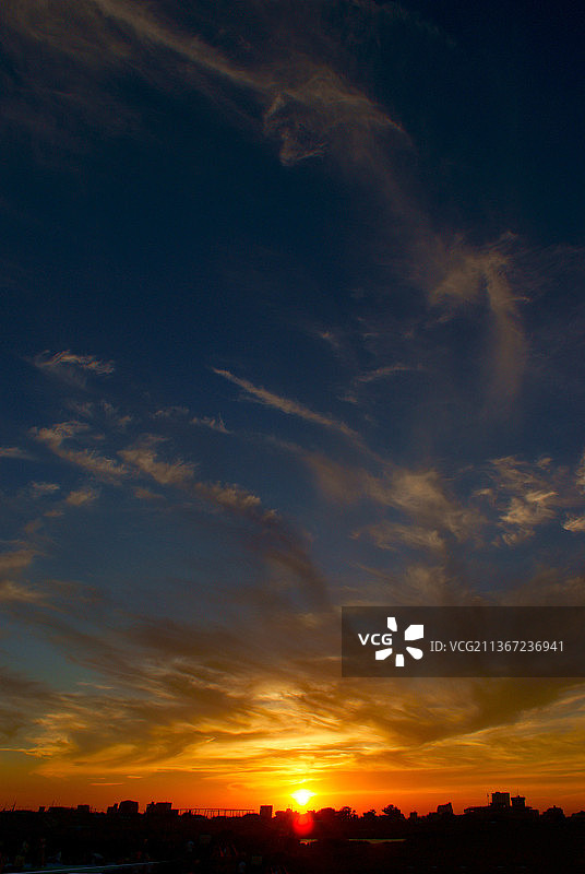 日落时分的壮丽天空渐变景色图片素材