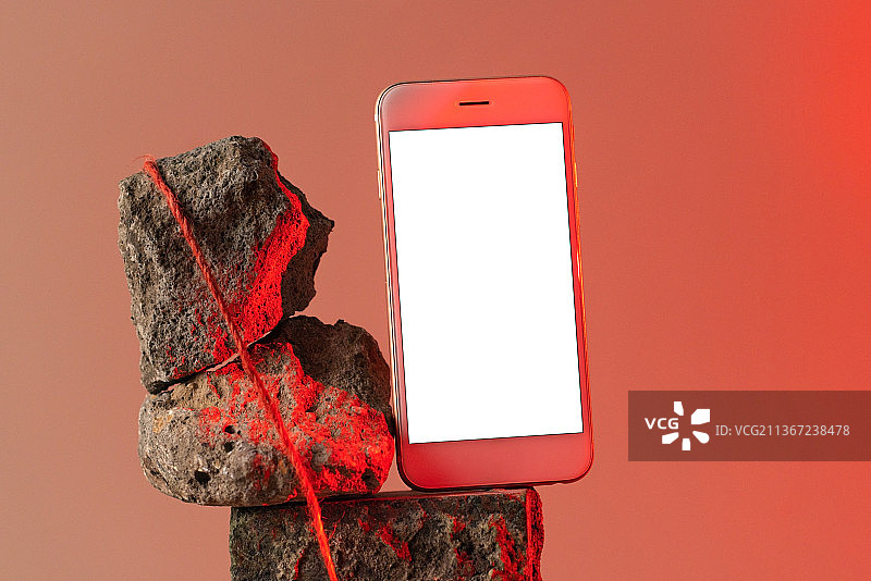 现代手机模型，适用于任何目的的未来主义设计图片素材