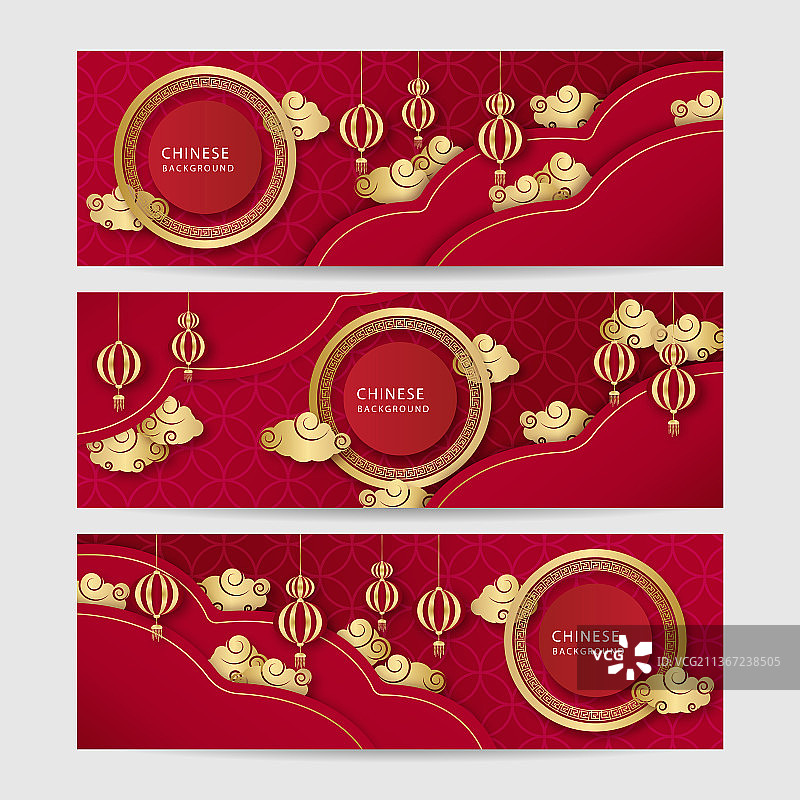 中国风红色金色背景图片素材