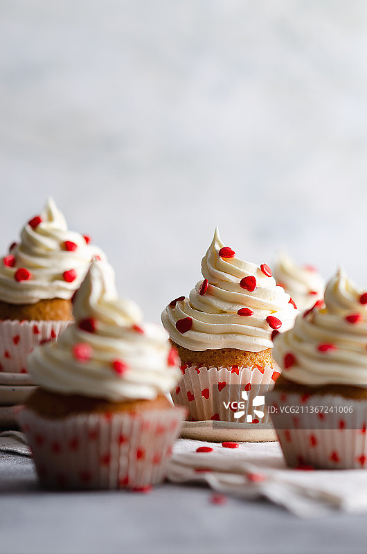 香草纸杯蛋糕特写，阿根廷图片素材