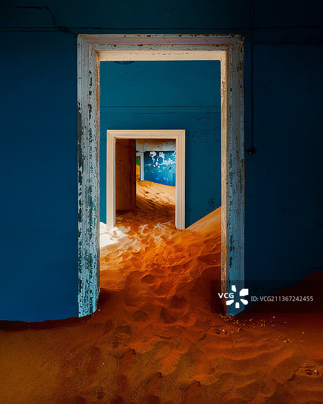 纳米比亚科尔芒斯科普的空建筑走廊图片素材