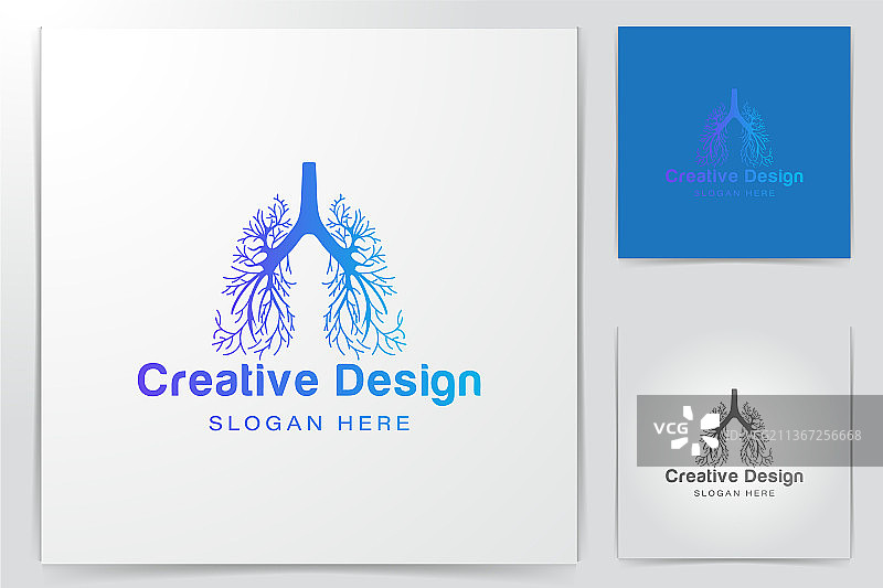 肺部Logo创意设计模板图片素材