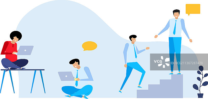 企业家扁平化概念图片素材