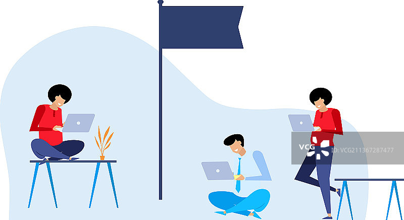 企业家扁平化概念图片素材