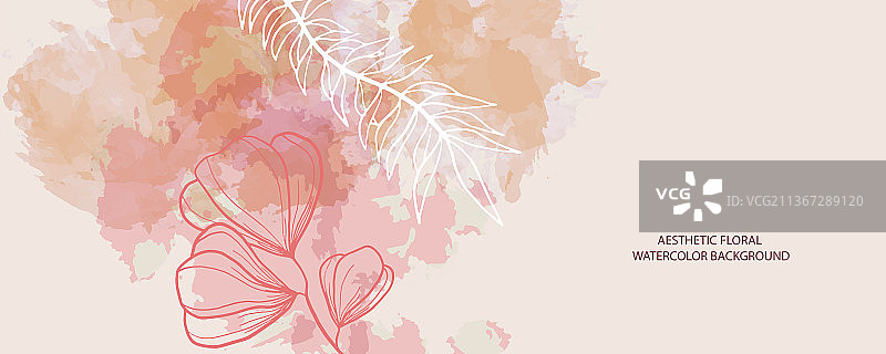 水彩婚礼邀请卡模板图片素材