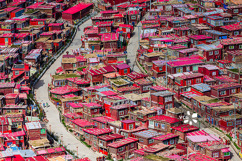 四川甘孜色达五明佛学院图片素材