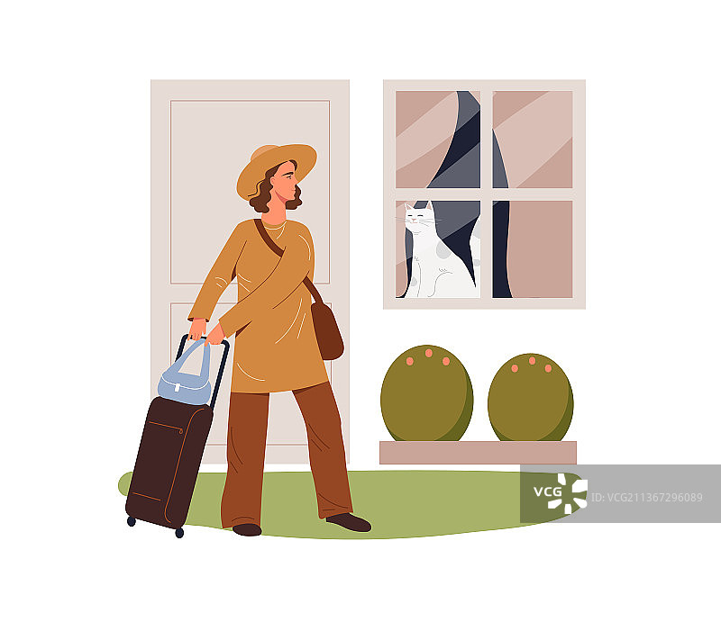 人们离开家图片素材