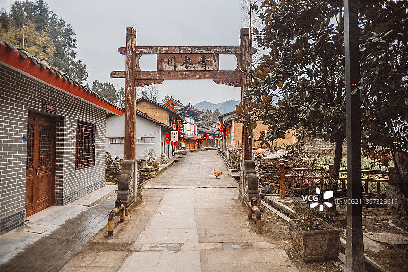 春节时分的青木川图片素材