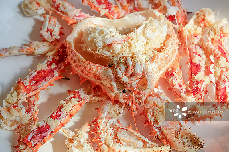 蒜蓉帝王蟹图片素材