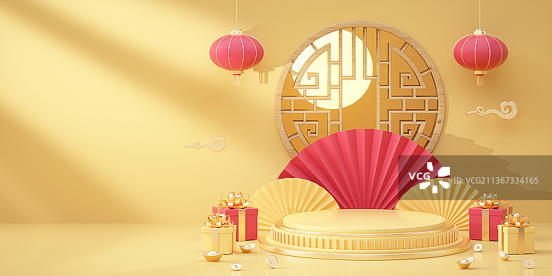 产品展台三维图形喜庆节日背景图片素材