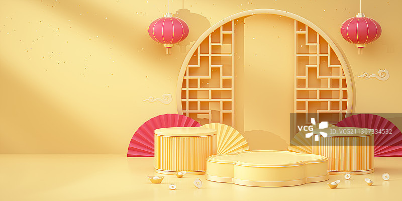 产品展台三维图形喜庆节日背景图片素材