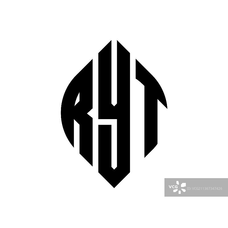 带有圆圈的ryt圆形字母Logo设计图片素材