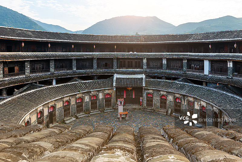 福建漳州平和土楼绳武楼图片素材