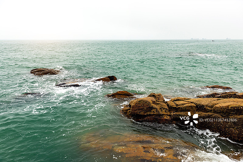 福建漳州龙海流会村海岸线图片素材