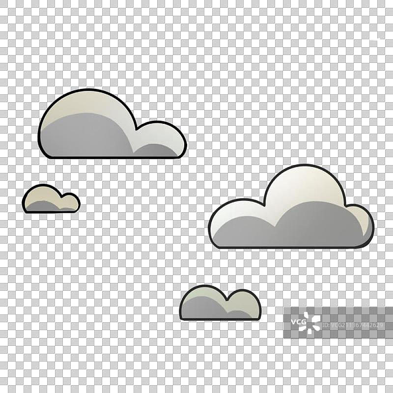 乌云 卡通简笔画 自然天气素材图片素材