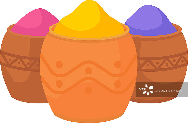 碗中的彩色粉末涂料图片素材