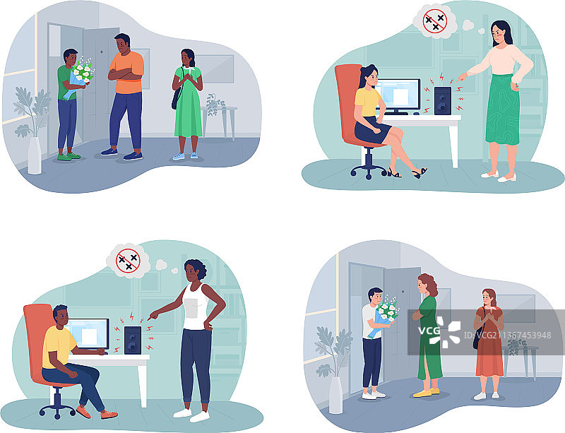 潜在的亲子问题2D图图片素材